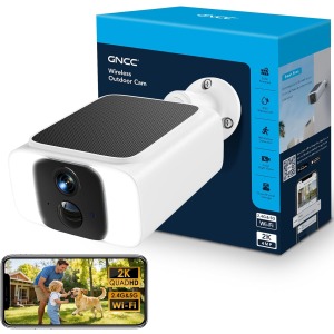 GNCC GW20 solar security camera outdoor wireless 2K