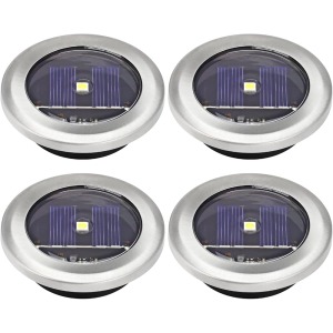Solalite 4 Pack Solar Decking Lights Stainless Steel