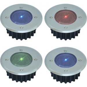 Solalite Colour Changing Solar Decking Lights 4 Pack