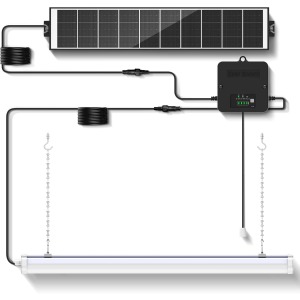 Solar LED Batten Light Indoor Outdoor 1500LM