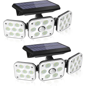 138 LED 270° Solar Security Light 2 Pack