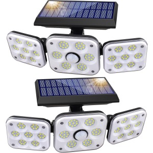 SMY Lighting 3 Adjustable Heads Solar Security Light 2PCS