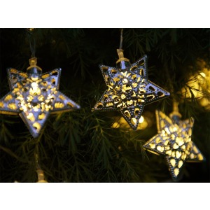 Festive Starburst Solar String Lights with 48 LEDs