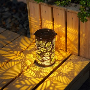 GIGALUMI Solar Lantern Outdoor Metal Hanging Garden