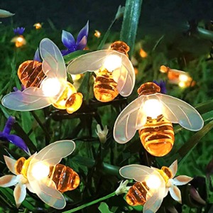 Solar Honey Bee Fairy Lights 50 LED String Lights