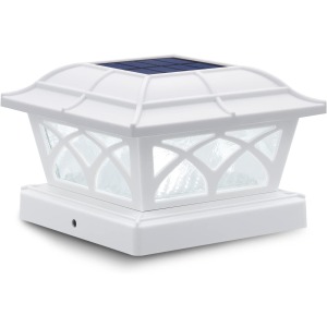 SIEDiNLAR Solar Post Cap Lights Outdoor Glass
