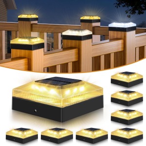 vighep 4x4 Solar Post Cap Lights 8 Pack