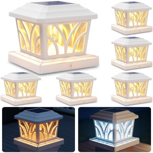 SIEDiNLAR Solar Post Cap Lights Aluminum Glass Edison