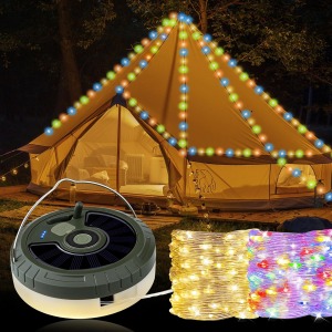 Mcbazel Solar Retractable Fairy Lights 10m 100 LED with Remote