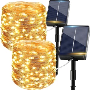 Solar String Lights Outdoor Garden 2-Pack 12M 120 LED