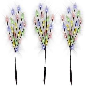 Tri Products Solar Branch Lights (Set of 3, 60 LED, Multi-Colour)