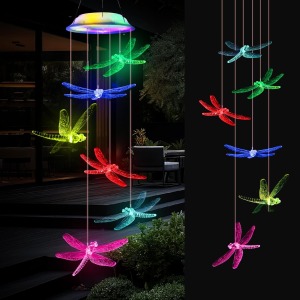 Colour Changing Solar Dragonfly Wind Chime