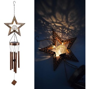 lifemet Solar Wind Chimes Star Night Lights