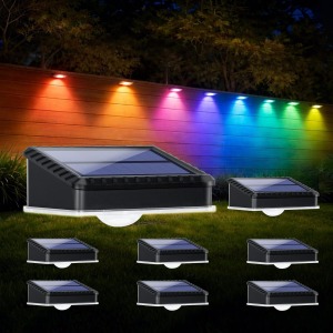 Echosari Solar Fence Lights RGB 8 Pack