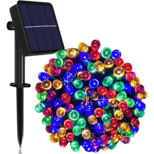 Solar String Lights Outdoor 65ft 200 LED Multi-Colored
