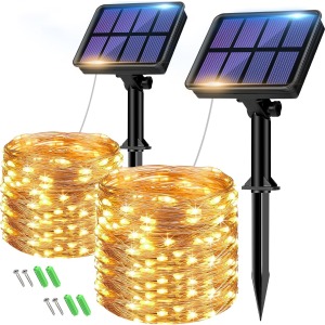 btfarm 2 Pack Solar String Lights 16M 160 LED