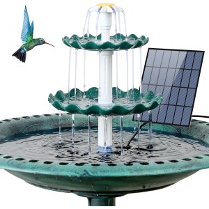 AISITIN 3-Tiered Solar Bird Bath Fountain
