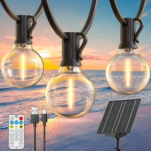 Quntis Solar Crystal Globe String Lights outdoor warm white multi-pack
