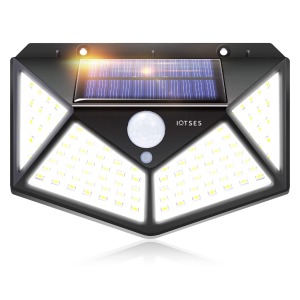 IOTSES Solar Security Lights 100 LED 270 degree