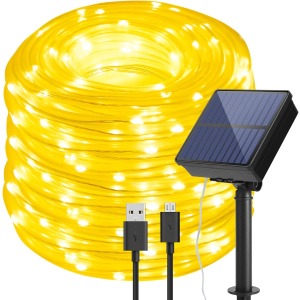 IMAGE Solar Rope Lights 13M 100 LED warm white outdoor garden