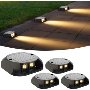 Quntis Solar Step and Ground Lights 4 Pack
