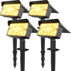 Ollny Solar Spot Lights 4 Pack warm white
