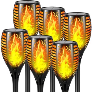 Mionsiden Solar Torch Lights 6 Pack 51 LED garden
