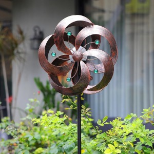 HDNICEZM Solar Wind Spinner Multi-Color LED Glass Ball