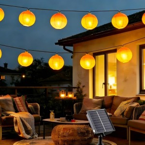 Tacobey Solar Flame Lantern String Lights