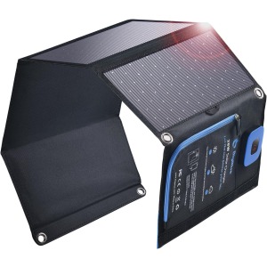 BigBlue 28W Solar Charger Foldable with Digital Ammeter
