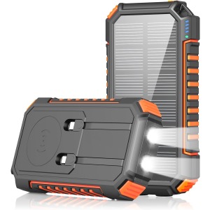 Riapow Solar Power Bank 20000mAh wireless