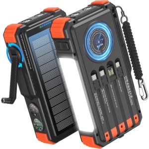 BLAVOR Solar Power Bank hand crank 20000mAh