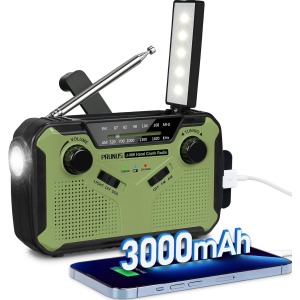 PRUNUS J-369 Wind Up Radio Solar