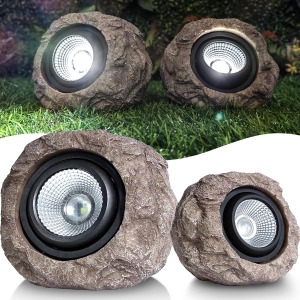 Candieslife Solar Rock Lights 2 Pack