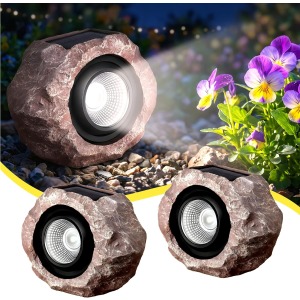 2 Pack Solar Rock Lights Outdoor Angle Adjustable