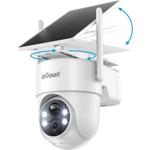 ieGeek 2K PTZ solar security camera removable panel