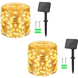cshare Solar String Lights 2x10M 200LED Copper Wire