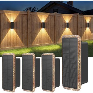 vighep solar wall lights 4 pack up and down 5 colour temperatures