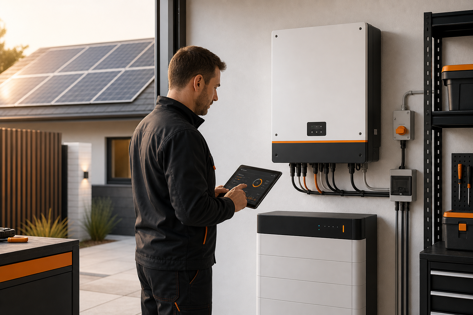 Solar battery storage and inverter service guidance