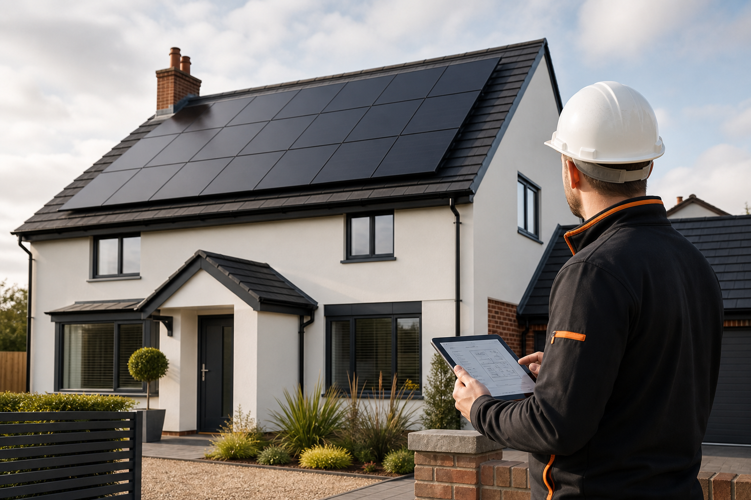 Solar panel home survey and quote planning